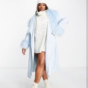 ASOS Design Curve Faux Leather Coat